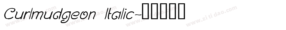Curlmudgeon Italic字体转换